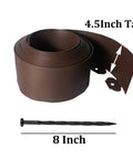 DIY Friendly 20Ft Plastic Garden Edging Kit With 25 Stakes Four Point Five Inch Tall Lawn Border For Yard Flower Beds And Pathways Easy To Install With Ground Spikes