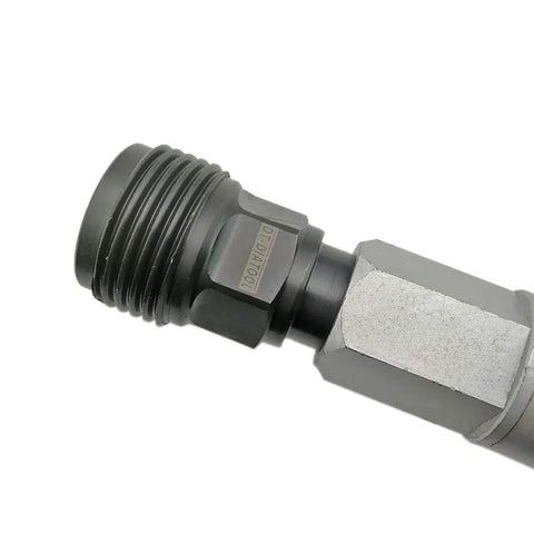 Close-up of Beefy Diamond Drill Bit Adapter From DD BL To DD BS For Hilti Core Drills Compatible With One And Quarter Inch UNC Or One Half Inch BSP Threaded Bits