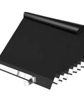 Stack of heavy duty 14.5x19 black poly mailers 50 pack self sealing shipping bags for clothing with strong adhesive