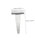 heavy-duty cabinet door hinges in silver steel with measurements