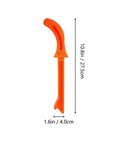 Portable Woodworking Push Block With PP Handle Safety Push Stick For Table Saw Accessories, 10.8x1.6 inches, orange, side view.