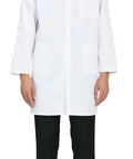 Long White Lab Coat For Men And Unisex Medical Pros Scientist Doctor Nurse Or Student Cotton Polyester Blend Soft Yet Durable