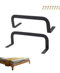 2 Pcs Universal Mattress Slide Stopper And Bed Frame Retainer Bracket Keeps Your Bed Lockdown Tight On Any Frame Stops Nightly Shifting Dead In Its Tracks For Snug Sleep with black steel anchors.