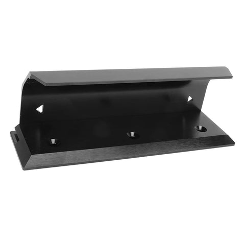 Insane Strength Aluminum Door Brace Security Barricade Floor Lock, heavy-duty black aluminum, designed for standard doors.