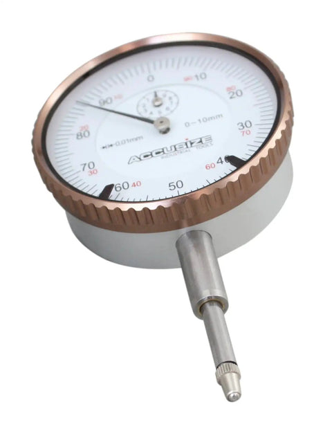 Metric Dial Indicator 0 to 10 mm Range With 0.01 mm Resolution, AGD 2 Compliant, Pro Grade High Precision Measuring Tool For Machining And Inspection, Easy Readout, Durable Construction For Pro Shops