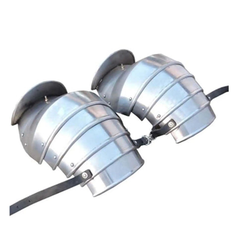 Medieval Pauldron Set Pair Of Beefy Carbon Steel Plate Armor Real Adult Pauldrons For Costume And Larp Chrome Finish