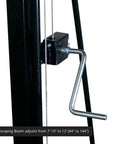 Rugged 2 Ton Telescoping Gantry Crane Portable Shop Lift Frame with adjustable boom height and handle detail.