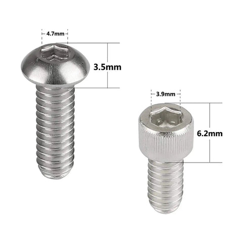 Heavy Hitter 1/4X20 Threaded Stainless Steel Screws Assortment featuring 20 tough pieces in 9mm 13mm 16mm and 19mm lengths including measurements.