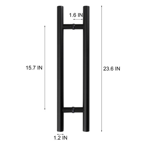 Built Tough 24 Inch Commercial Push Pull Door Handle In Grade 304 Stainless Steel With Anti Rust Coating And Rock Solid Mounting Standoffs For Office And Storefront Use