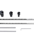 No Frills 60 Metric HSS Keyway Broach Set In Fitted Box With 2mm And 3mm Keyways Bore Sizes 6 8 10mm Includes Precision Broaches Slotted Bushings And Shims Set