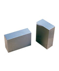 Two HHIP 1-2-3 blocks with no holes, metal silver finish.
