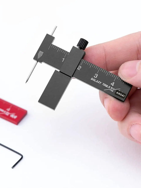 Precision Equidistant Scriber For Figure Kits And Military Miniatures Pro Grade Scale Model Tool With Molybdenum Tungsten Needle Durable Black Scribing Tool For Panel Lines Parallel Lines Hobbyists Technicians And Craftsmen