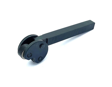 Pro Grade Pivot Head Knurling Tool With Diamond Metric Pattern For Lathes, Half Inch Square Shank, Medium Size, Hardened Alloy Steel Knurls