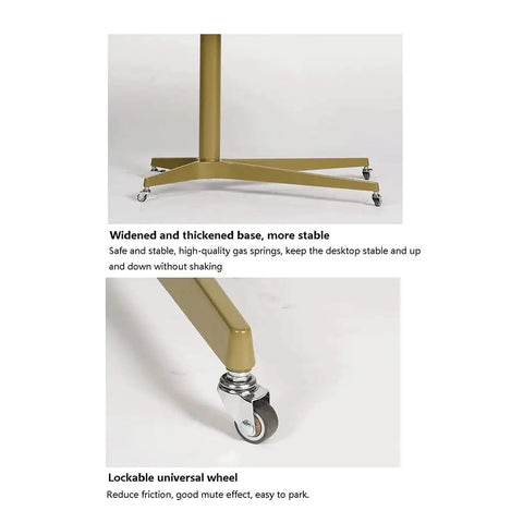 Widened base and smooth casters of Adjustable Rolling Overbed Table With Smooth Casters And Easy Height Flex To Keep You Comfy On The Couch.