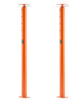 VEVOR 2 Pack Telescoping Jack Posts Heavy Duty Steel Support Beams in orange, adjustable 54 to 150 inches, perfect for house leveling.