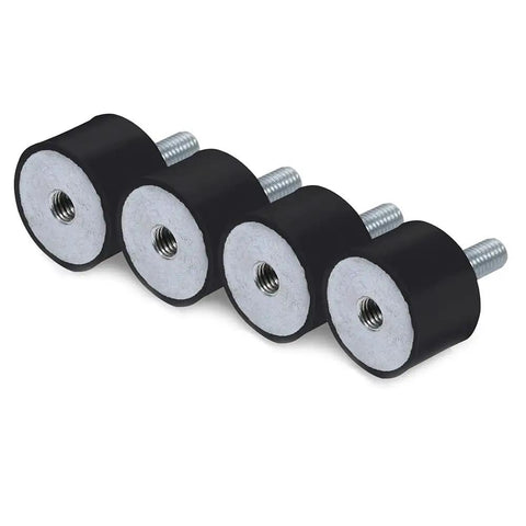 Anti Vibration Rubber Mounts Pack Of 4 For Motors Pumps And Compressors With 18 Mm Stud 25 By 20 Mm Size black rubber isolators