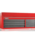 Straight Up Heavy Duty 66 Inch Wide Top Chest With 8 Roomy Rollout Drawers Rock Solid Matte Black Finish seen from the front