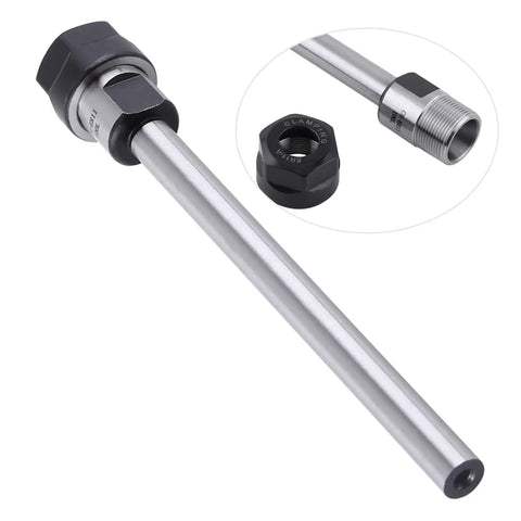 Jia Wu C8 ER11A Straight Shank Collet Chuck Holder For CNC Milling Machines And Lathes, alloy steel construction, close-up view.