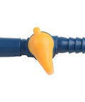 Switch bite valve from Ultimate Hydration System Accessories Kit, blue with orange handle, for water bladder reservoir.