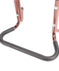 Close-up of aluminum Bedside Auxiliary Rail With 4 Padded Handles For Seniors And Pregnant Women, focus on padded handle.