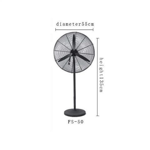 Heavy Duty Industrial Oscillating Tower Fan With Three Speed Big Time Airflow And One Click Auto Swinging Head Built Like A Tank For Workshop Shifts And Backyard Hangouts In Matte Black, 135cm tall with 55cm diameter.
