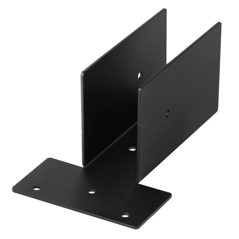 Four Pack Upper Mount Pergola Rafter Brackets For 2x4 Beams, Black T Shape Connectors For Deck Railing, Beefy 13 Gauge Steel, Heavy Duty, Easy Install, Great For Gazebos, Patios, And Outdoor Structures