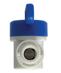 1/4 Inch Quick Connect Shut Off Valve Push To Connect Plumbing Fitting With Secure Locking Clips, food grade polymer design