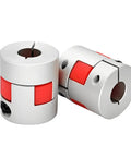 Flexible Shaft Coupling 30mm Outer Diameter, 35mm Length, 12 To 14mm Bore, Aluminum Plum Connector, Zero Backlash, High Torque