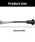 7 Pin Trailer Wiring Harness Socket Extension Power Cable For Safe Power Transmission In Campers, RVs, Trucks, And Cars, Easy Plug Connector, Durable Automotive Trailer Cable For Camping, Freight, Exhibitions, And Daily Driving, 42cm