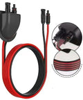 Built Tough Solar Cable Gland Kit 10AWG 2m Extension Cord With Waterproof IP68 ABS Junction Box And Connectors For Marine And Off Grid UV Resistant No Fuss Sealing Durable RV Roof Or Boat Deck Plug with visible coils and connectors in detail view