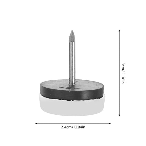 Anti Slip Furniture Glide Pads For Chairs And Tables With Nail On Design Heavy Duty Rubber And Steel Construction