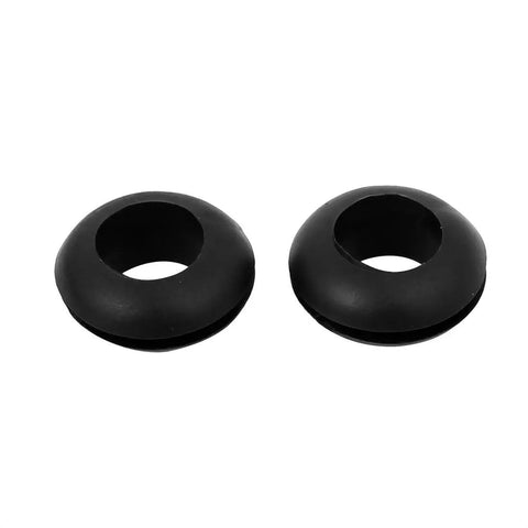 Hella Tough Rubber Grommets And Wire Cord Hole Inserts Featuring Double Groove Design For Professional Grade Panel Mount Cable Protection Black 12mm Inner Diameter 100 Count, set of two rubber grommets.