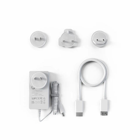 Ambient TV Backlighting Sync Box For HDMI 2.0 Setups, Compatible With 44 To 55 Inch TVs, includes power adapter and HDMI cables