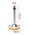 Rock Solid Heavy Duty Leveling Screw Legs Adjustable Threaded Feet For Furniture And Machinery 9 Piece Set with 150mm height and 100mm base.
