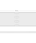 Diagram of dimensions for 18 Inch Three Rail Tray For Socket Rails With Locking Rails And Easy Release Button.