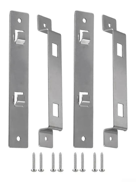 Rust-Resistant Stainless Birdhouse Mounting Bracket Set With Screws For Wooden Birdhouses And Feeders On Posts Fences Or Trees Two Pack Built For Tough Outdoor Weather And Secure Easy Hanging