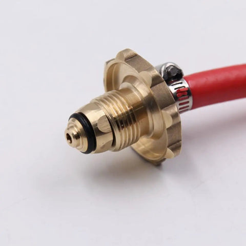 Close-up of the connector for the Premium Replaceable Propane Torch For Welding And Brazing With Self Ignition Lock.