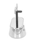Straight Up Barista Quality 100 Ml Stainless Steel Moka Pot Espresso Maker with thick filter and non-slip base, stovetop brewing.
