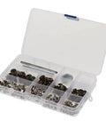 Leather Craft Snap Fasteners Kit With 12mm Brass Buttons Bronze And Silver, Includes Hole Punch And Anvil, 30 Sets And 2 Fixing Tools, Easy Shirt And Coat Repairs For Handy DIYers, in plastic storage box