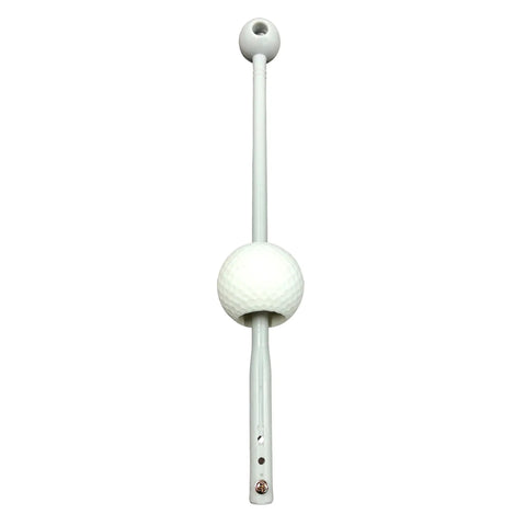 Real Swing 300 Golf Swing And Hitting Trainer With Real Impact Feedback for Trajectory Check, white trainer with ball, vertical view.