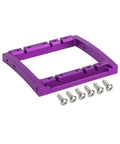 Beefed Up Dual Servo Winch Mount For One Tenth RC Rigs And Capra Crawlers, Heavy Duty Metal Servo Mounts For Ultra Smooth Steering, Purple