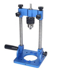 Knockout Accuracy Portable Drill Guide And Angle Drill Jig For Perfectly Straight Holes Every Single Time, blue handheld drill guide.