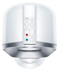 Top view of Hot And Cold Tower Bladeless Fan Heater AM09 White Silver Refurbished All In One Climate Control showing control panel.
