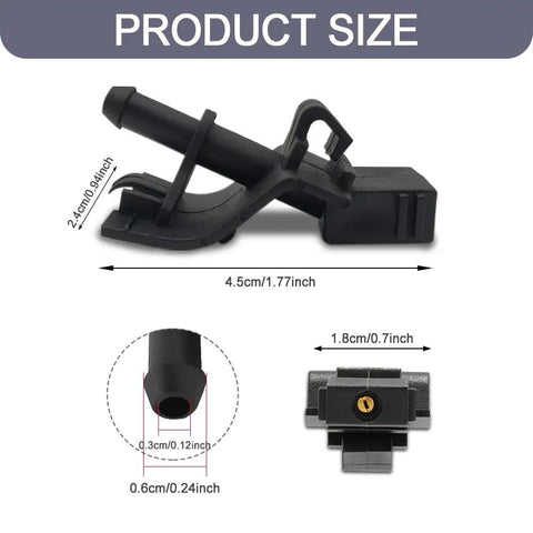 Front Windshield Washer Nozzles Kit Two Pack Direct Fit Spray Jet Nozzles For Lexus Scion Toyota with dimensions