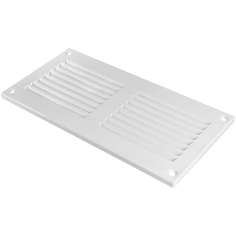 Scratch Resistant White Metal Vent Cover 8x4 Inch 5 Pack Louvered Duct Grille With Built In Mesh Screen Wall Or Ceiling HVAC Vent Register