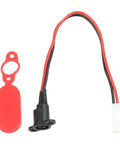 Rugged Electric Scooter Charging Port Socket With Waterproof Cover and Silicone Dust Connector for Xiaomi Pro.