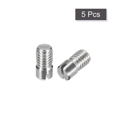 5Pcs M5 X 10mm Slotted Cylindrical Dowel Pin Set In 304 Stainless Steel For Furniture Cabinets External Thread Locating Pins