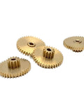 Beefy High Precision Motor Spur Gear Set 2.52mm Shaft 0.5M Long 10T 40T Double Metal Gears 12T 37T Copper Gear For RC Cars