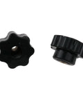 M6 x 32mm Female Thread Star Knob Clamp Nut Plastic T Track Knobs Black 8 Pack Durable Brass Core, Smooth Grip, Anti Aging