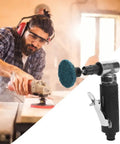 Straight Shot 1/4 Inch Air Angle Die Grinder With 90 Degree Powerhead And Four Collets in use for metal grinding tasks.